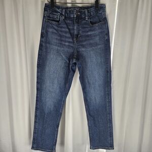 American Eagle Outfitters Women's Curvy Mom Medium Wash Blue Jeans 10R